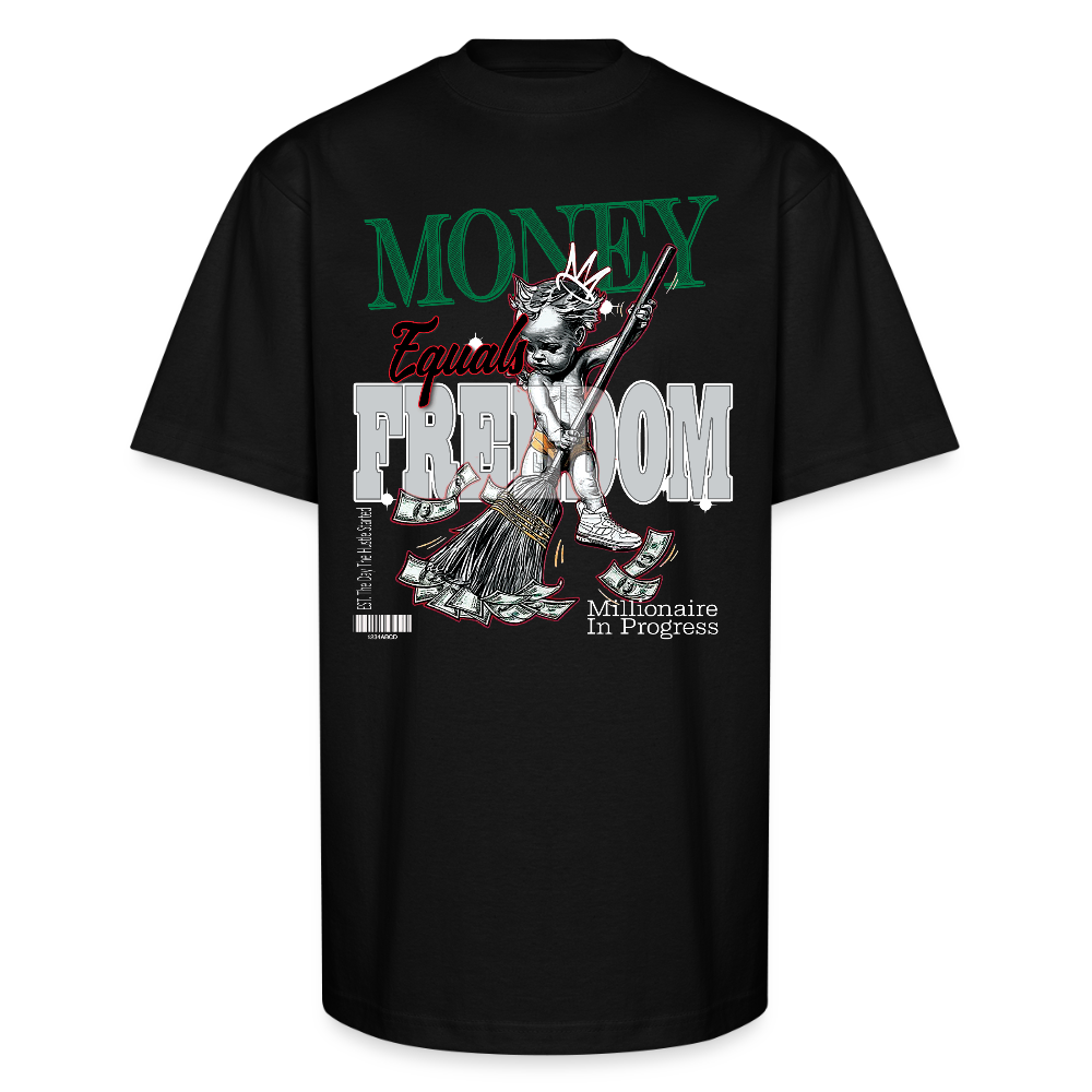 Money Equals Freedom T-Shirt | Bold Statement Streetwear | Urban Graphic Tee - black