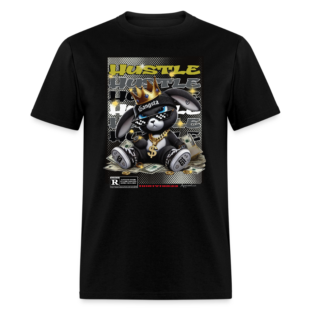 Hustle" Urban Streetwear T-Shirt" - black