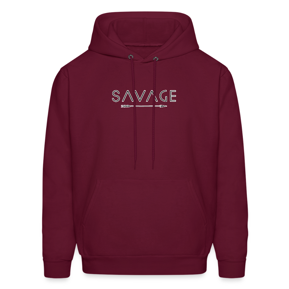 Savage Vibes Hoodie – Bold and Edgy Streetwear Pullover Men's Hoodie - burgundy