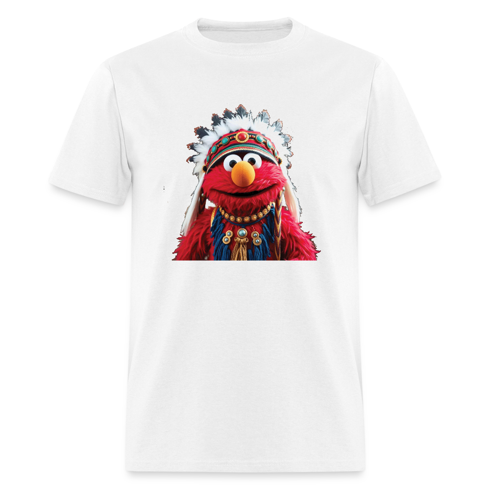 Native Elmo Graphic Tee – Unique Cultural Streetwear T-Shirt - white