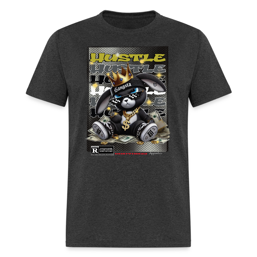 Hustle" Urban Streetwear T-Shirt" - heather black