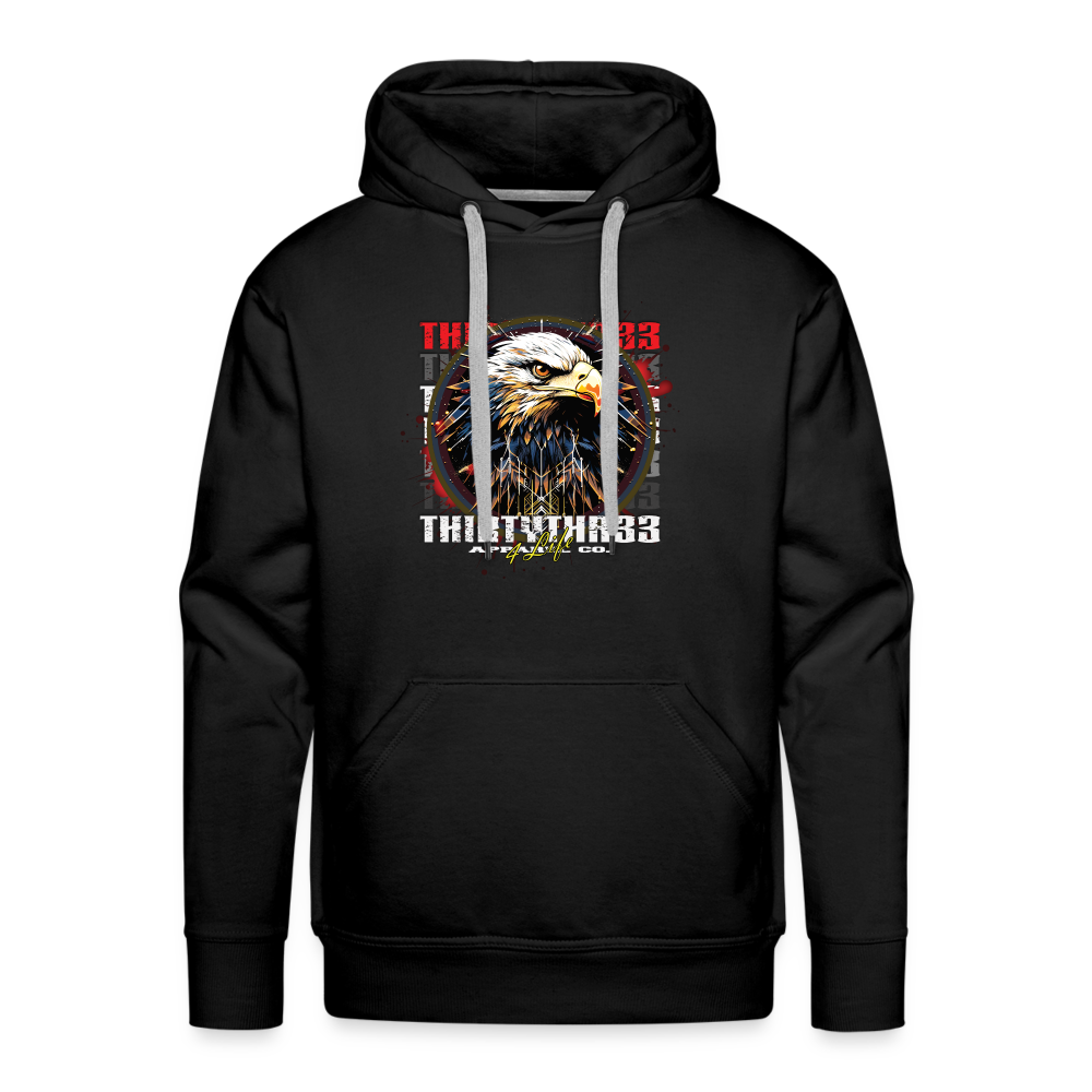 33 Eagle print Premium Hoodie - black
