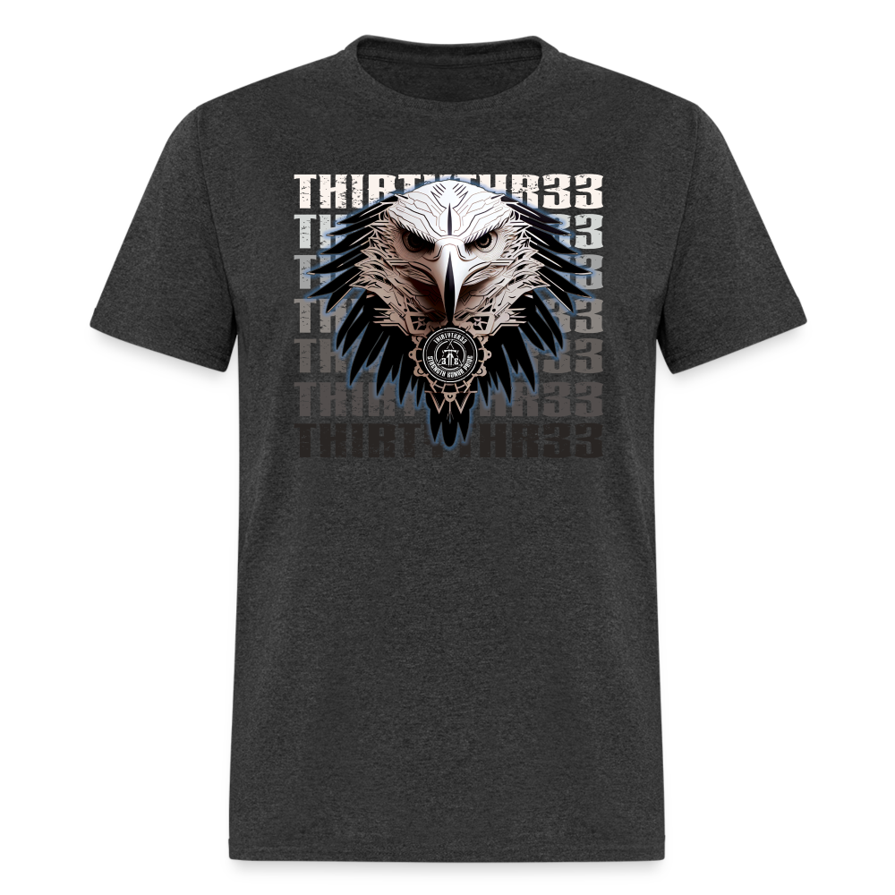 ThirtyThr33 eagle print - heather black