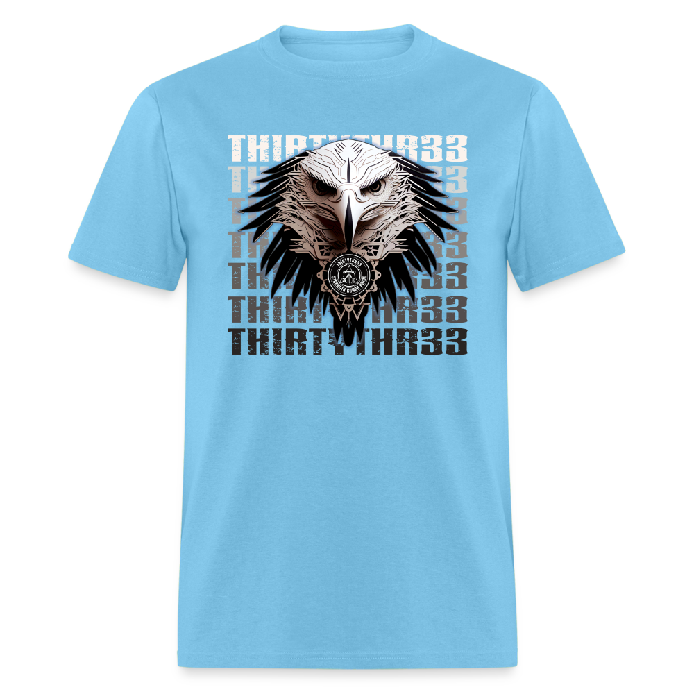 ThirtyThr33 eagle print - aquatic blue