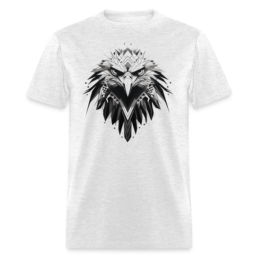 Screaming eagle print tshirt - light heather gray