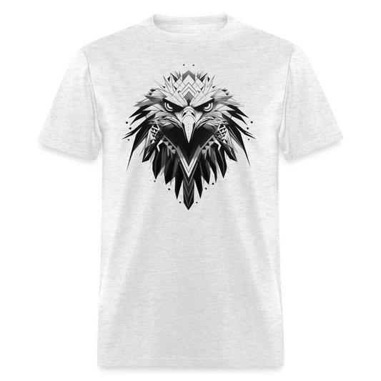 Screaming eagle print tshirt - light heather gray