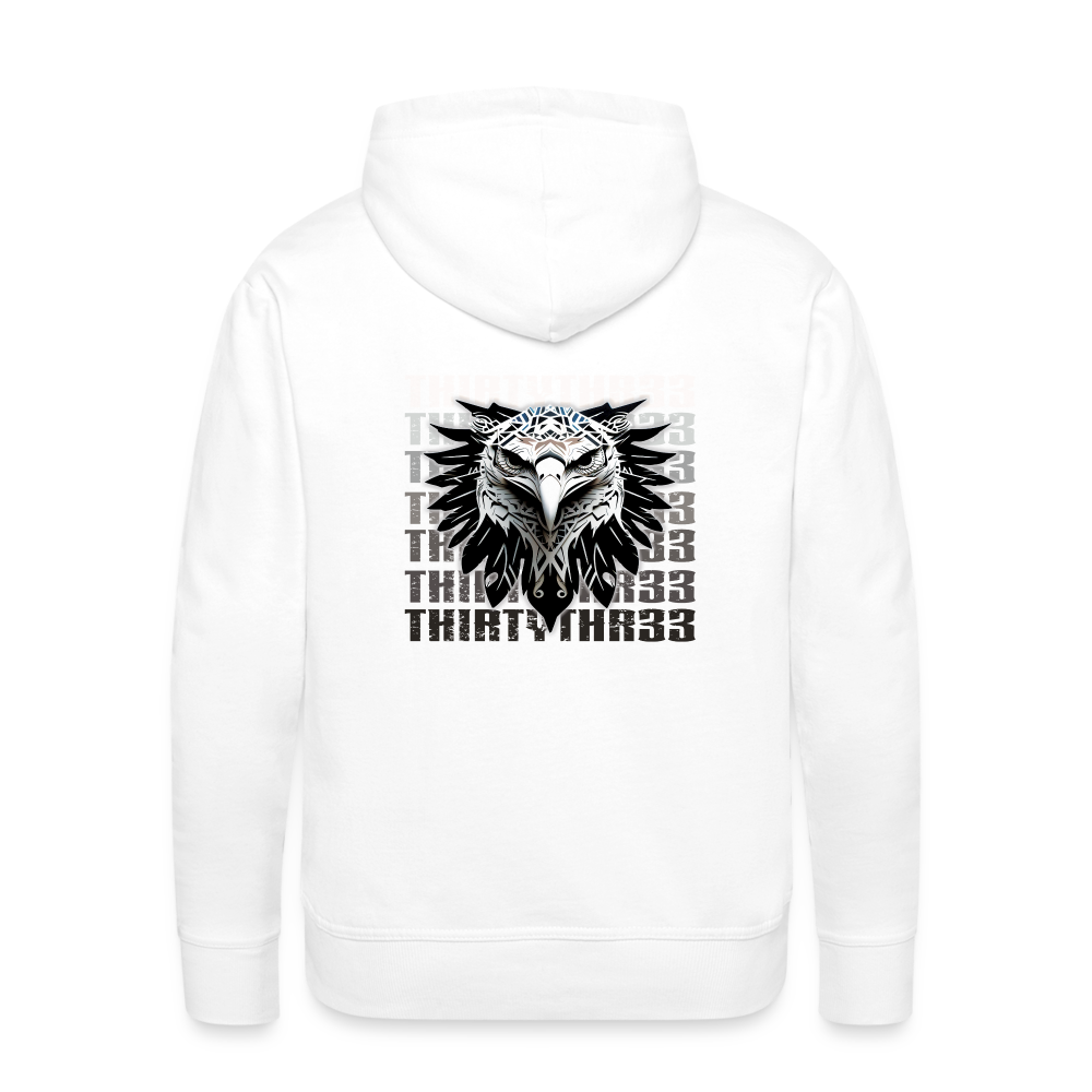 ThirtyThr33 light colored Hoodie fornt and back - white