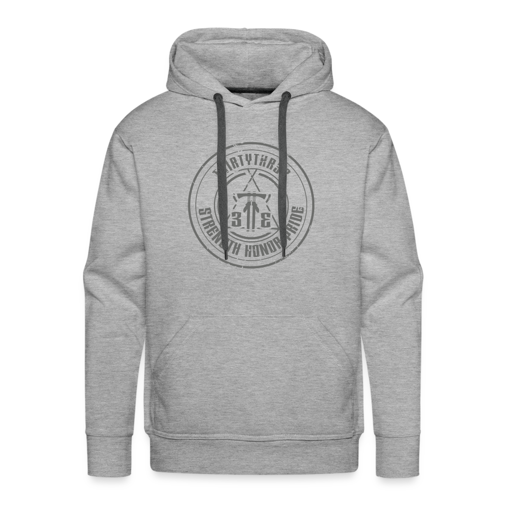 ThirtyThr33 light colored Hoodie fornt and back - heather grey