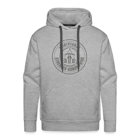 ThirtyThr33 light colored Hoodie fornt and back - heather grey